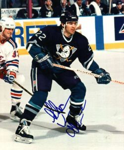 Autographed SHAUN VAN ALLEN Anaheim Ducks Photo