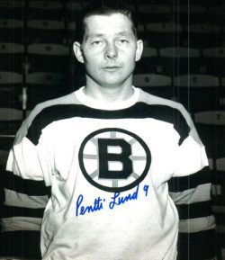 Autographed PENTTI LUND Boston Bruins  Photo