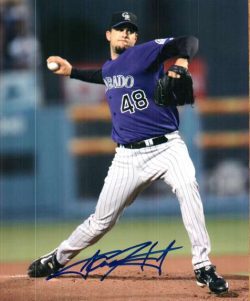 AUTOGRAPHED JOSE CAPELLAN 8X10 Colorado Rockies Photo