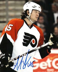 Autographed ARRON ASHAM 8X10 photo - Philadelphia Flyers