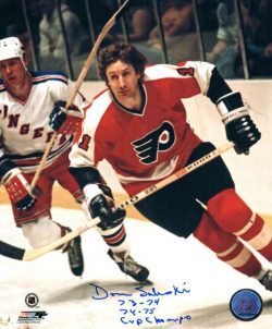 Autographed DON SALESKI 8X10 Philadelphia Flyers Photo