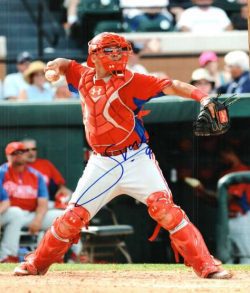 AUTOGRAPHED SEBASTIEN VALLE photo  Philadelphia Phillies