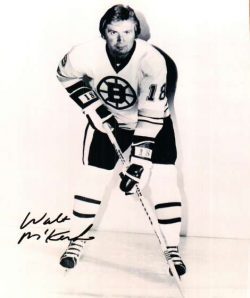 Autographed WALT MCKECHNIE Boston Bruins  Photo