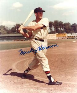 AUTOGRAPHED MICKEY VERNON 8x10 Washington Senators Photo