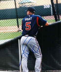 AUTOGRAPHED TODD PRATT Atlanta Braves photo