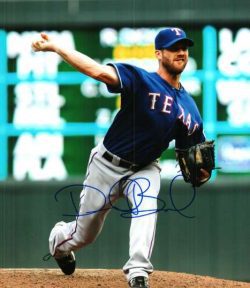 AUTOGRAPHED  photo DAVE BUSH Texas Rangers
