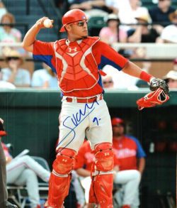 AUTOGRAPHED SEBASTIEN VALLE photo  Philadelphia Phillies