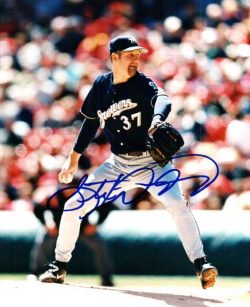 AUTOGRAPHED STEVE WOODARD photo  Milwaukee Brewers