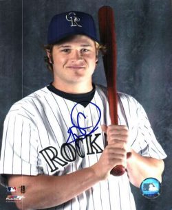 AUTOGRAPHED JD CLOSSER 8X10 Colorado Rockies Photo