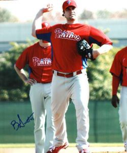 AUTOGRAPHED BRIAN SCHLITTER photo  Philadelphia Phillies