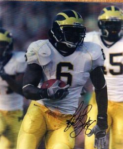 Autographed PRESCOTT BURGESS Michigan Wolverines Photo