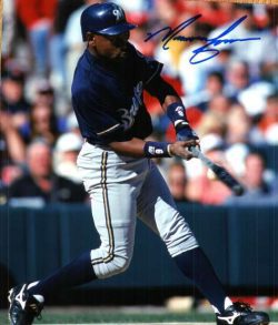 AUTOGRAPHED MARQUIS GRISSOM 8x10 Milwaukee Brewers Photo