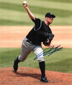 AUTOGRAPHED AARON COOK 8X10 Colorado Rockies Photo