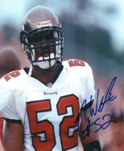 Autographed NATE WEBSTER Tampa Bay Buccaneers Photo
