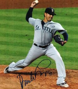 AUTOGRAPHED BRANDON LEAGUE Seattle Mariners Photo