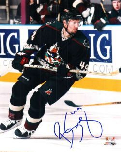 Autographed BRIAN SAVAGE Phoenix Coyotes Photo