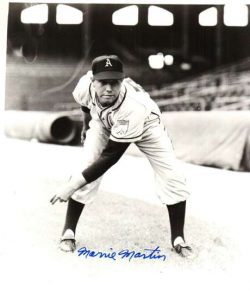AUTOGRAPHED MORRIE MARTIN 8X10 Philadelphia A's Photo