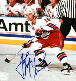 Autographed JOHN MACLEAN New York Rangers Photo