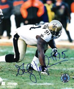 Autographed GRADY JACKSON New Orleans Saints photo