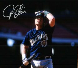 AUTOGRAPHED JOE OLIVER photo Milwaukee Brewers