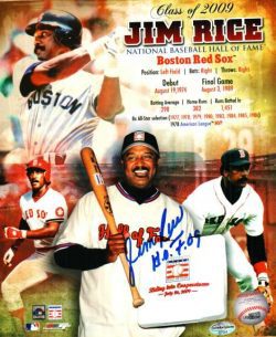 Autographed JIM RICE 8X10 BOSTON RED SOX photo