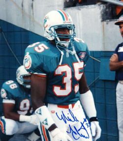 Autographed MIKE STEWART  Miami Dolphins  photo