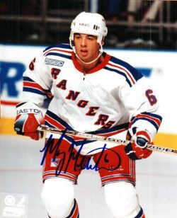 Autographed MANNY MALHOTRA 8x10 New York Rangers Photo