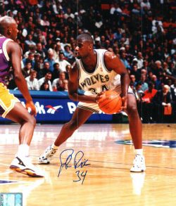 Autographed  ISAIAH RIDER Timberwolves Photo