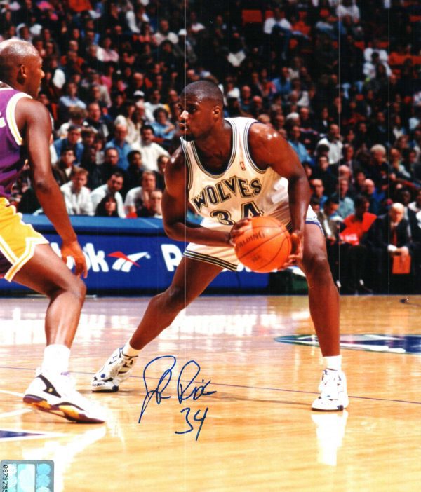 Autographed  ISAIAH RIDER Timberwolves Photo