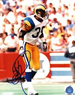 AUTOGRAPHED KEITH LYLE photo St Louis Rams