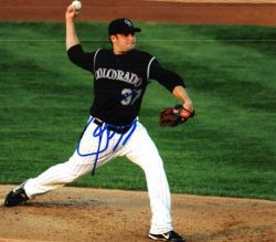 AUTOGRAPHED JOSH FOGG 8X10 Colorado Rockies Photo