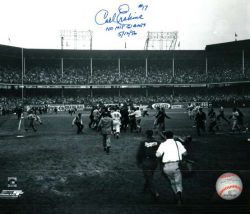 AUTOGRAPHED CARL ERSKINE 8x10 Brooklyn Dodgers photo