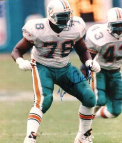 Autographed RICHARD WEBB  Miami Dolphins  photo