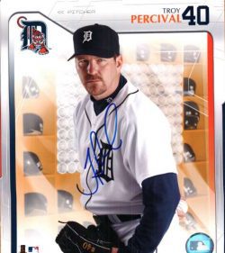 AUTOGRAPHED photo TROY PERCIVAL Detroit Tigers