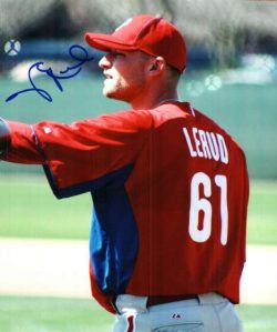 AUTOGRAPHED STEVEN LERUD 8x10 Philadelphia Phillies Photo
