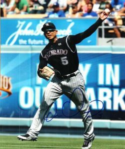 AUTOGRAPHED CARLOS GONZALEZ 8x10 Colorado Rockies Photo