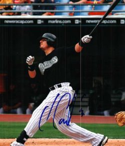 AUTOGRAPHED 8X10 photo JORGE CANTU Florida Marlins