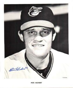 AUTOGRAPHED PETE RICHERT photo  Baltimore Orioles