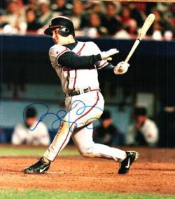 AUTOGRAPHED BRET BOONE Atlanta Braves photo