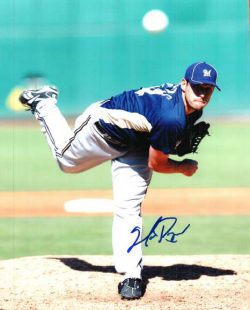 AUTOGRAPHED MARK ROGERS 8X10 photo Milwaukee Brewers