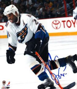 Autographed MIKE GRIER Washington Capitals photo.