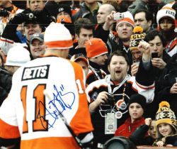 Autographed BLAIR BETTS 8X10 photo - Philadelphia Flyers