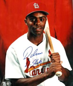 AUTOGRAPHED DELINO DESHIELDS 8x10 St. Louis Cardinals photo