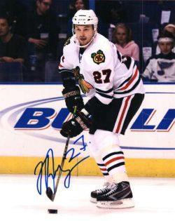 Autographed ANDREI ZYUZIN Photo Chicago  Blackhawks