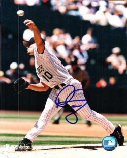 AUTOGRAPHED MIKE HAMPTON 8X10 Colorado Rockies Photo