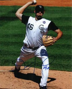 AUTOGRAPHED JASON HAMMEL Colorado Rockies Photo