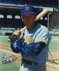 AUTOGRAPHED RON THEOBALD 8X10 photo  Milwaukee Brewers