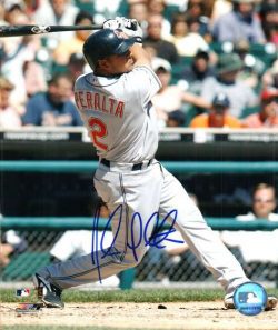 AUTOGRAPHED JHONNY PERALTA 8X10 photo  Cleveland Indians