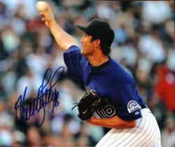 AUTOGRAPHED HUSTON STREET Colorado Rockies Photo