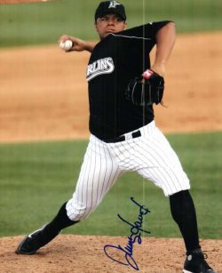 AUTOGRAPHED 8X10 photo JESUS DELGADO Florida Marlins